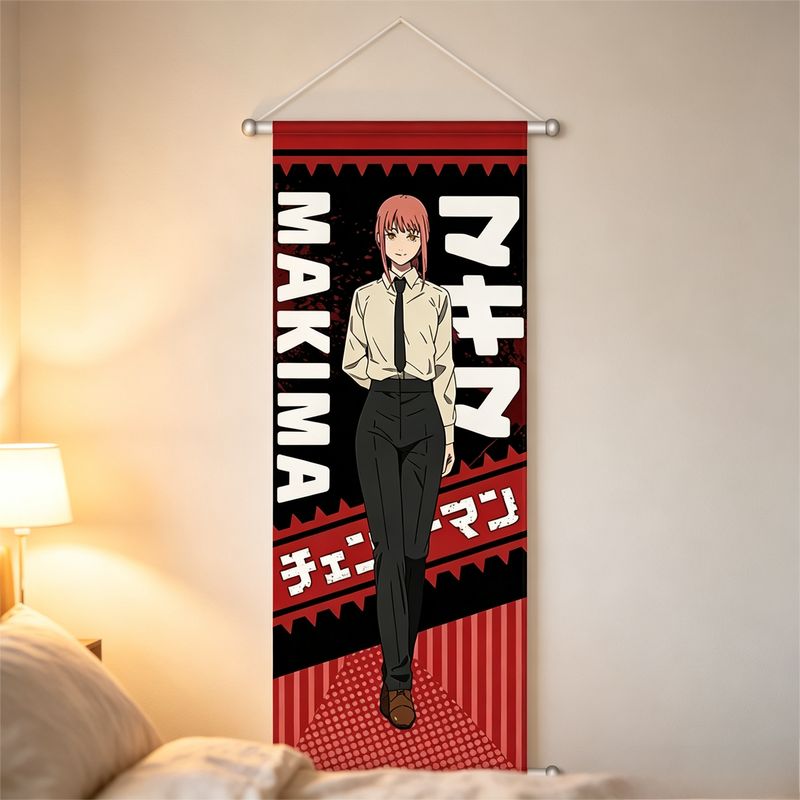 Esports Gaming Poster - VIKAMA Chainsaw Man Wandrollposter, Anime-Wandteppich, Manga-Charakter,