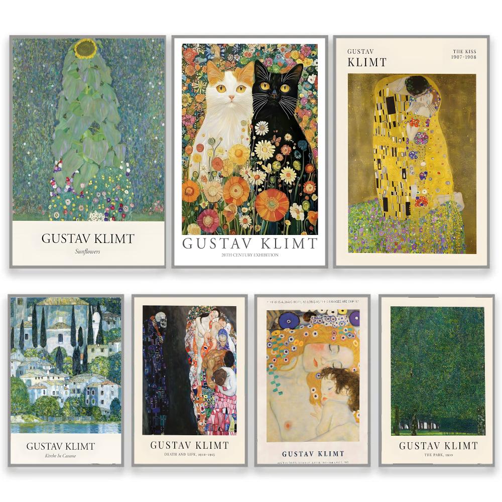 Esports Gaming Poster - G-Gustav Klimt Kunst Inneneinrichtungszubehör Gaming-Setup Dekoration