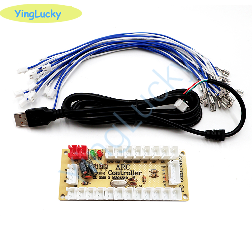 Zero Esports Gaming Gear - 2-Spieler-Zero-Delay-Arcade-USB-Encoder, PC-zu-Joystick-Arcade-Rocker-Leiterplatte, Bedienfeld für MAME-Gaming