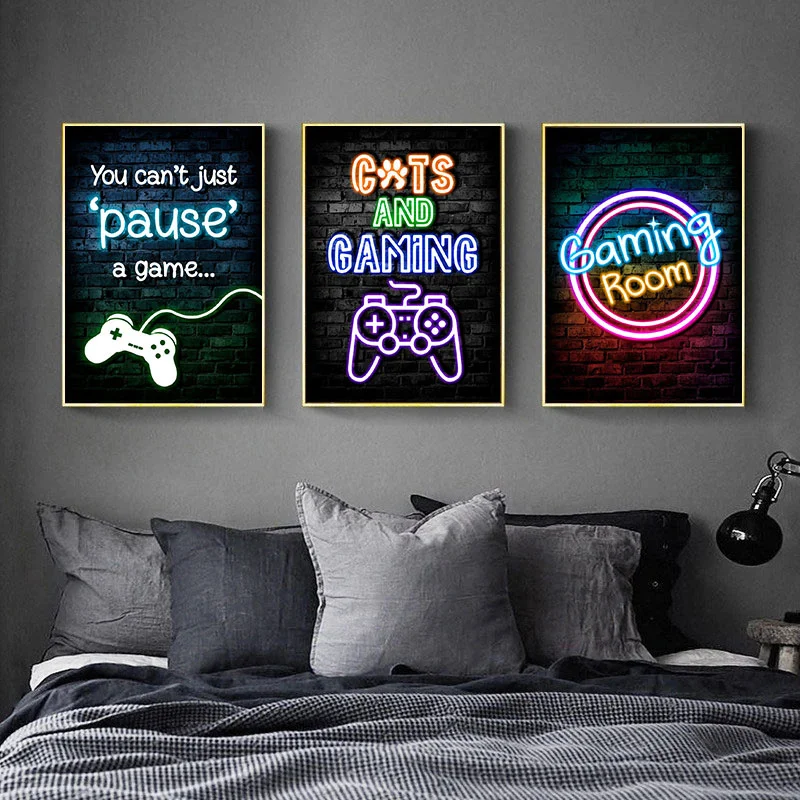 Gaming Neon 'Eat Sleep Game Re – Esports Gaming Poster Bewertung und Preis