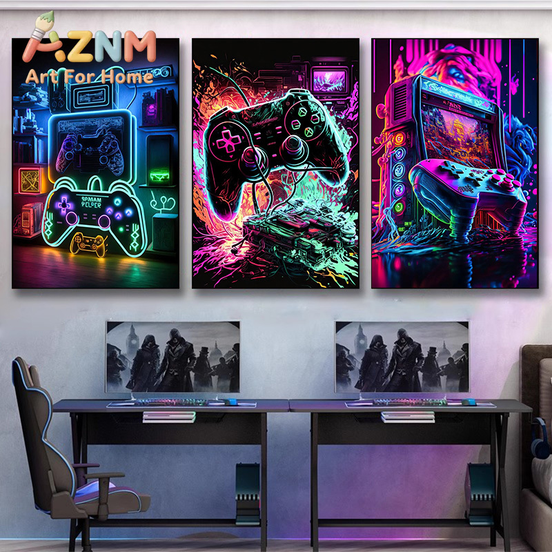 Modernes Neon-Pop Cool Gaming  – Esports Gaming Poster Bewertung und Preis