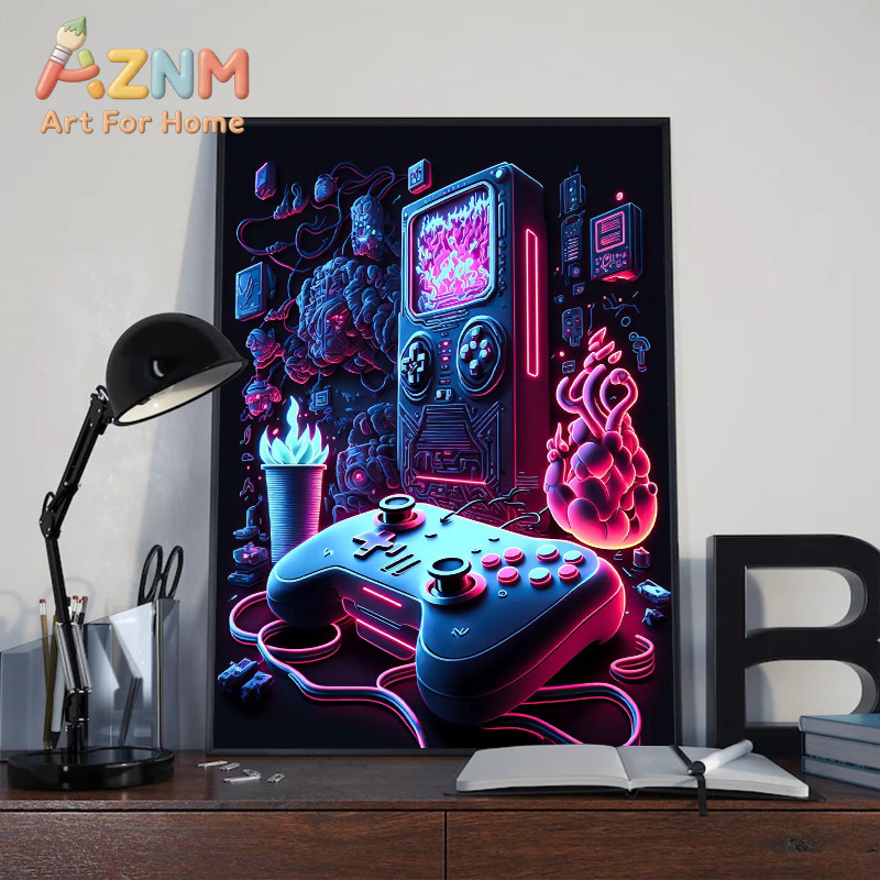 Modernes Neon-Pop Cool Gaming  – Esports Gaming Poster Bewertung und Preis