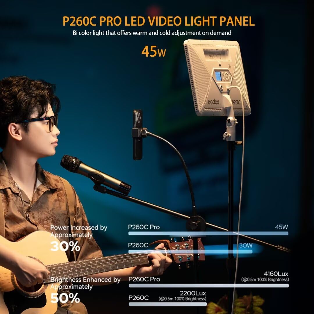 Godox P260C Pro LED-Videoleuch – Led Light Panel Stream Bewertung und Preis