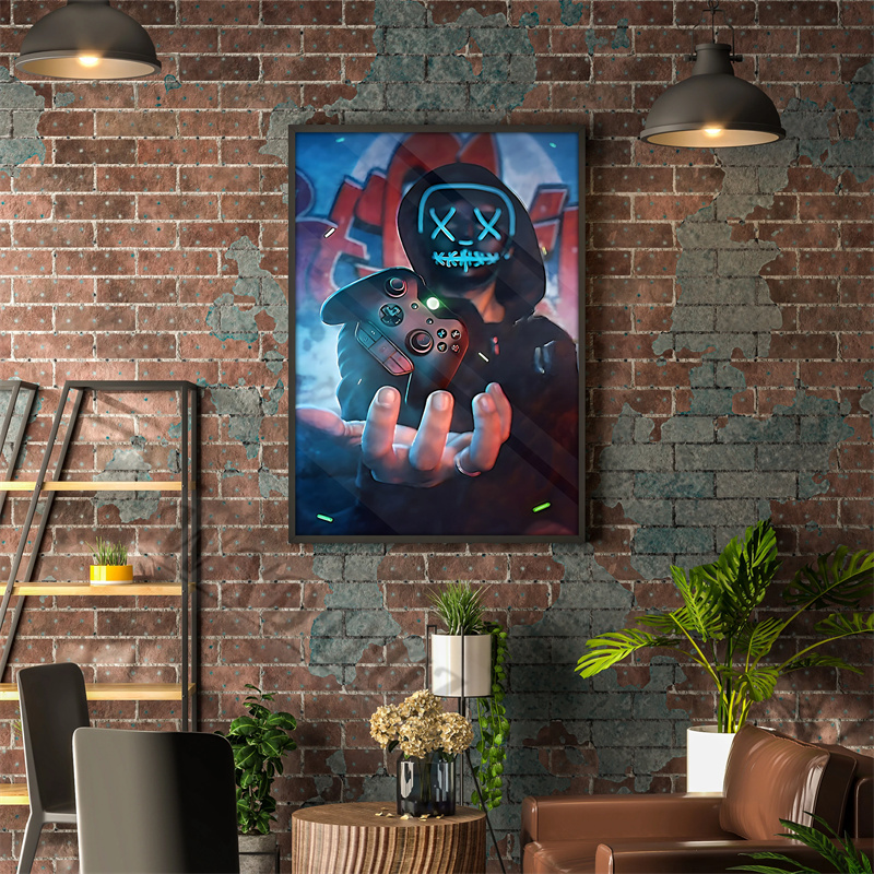 80er Jahre Buntes Punk Neon Ga – Esports Gaming Poster Bewertung und Preis