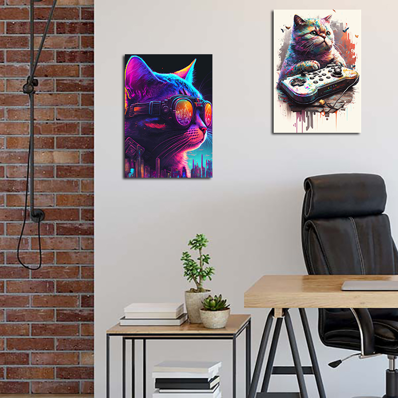 80er Jahre Bunte Punk Neon Gam – Esports Gaming Poster Bewertung und Preis