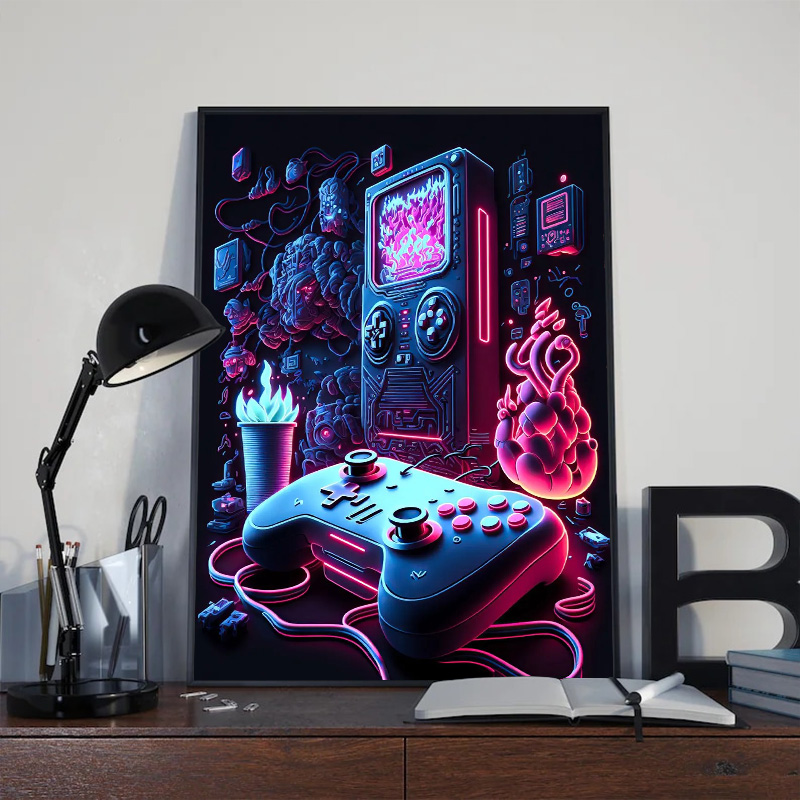 Neon Pop Cooles Gaming-Wandkun – Esports Gaming Poster Bewertung und Preis