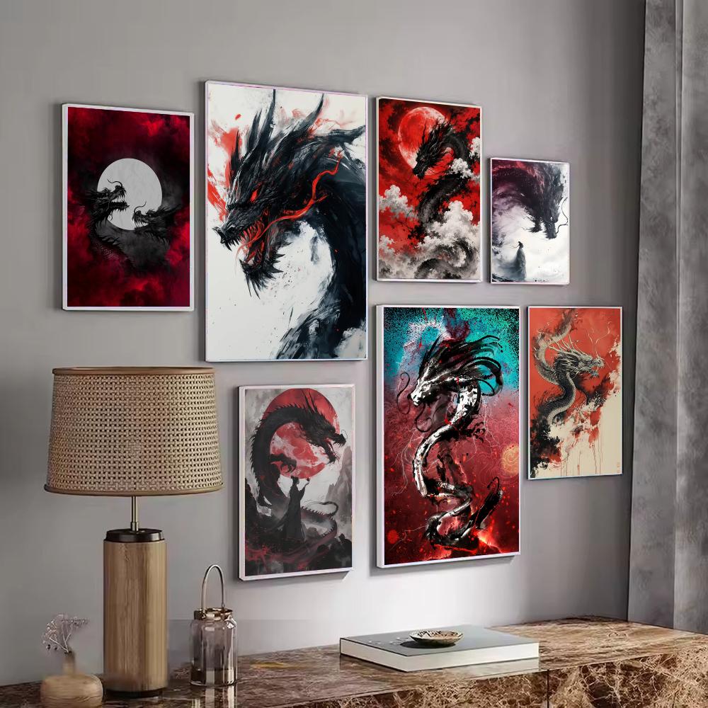 Schwarzes Drachen-Poster, wass – Esports Gaming Poster Bewertung und Preis