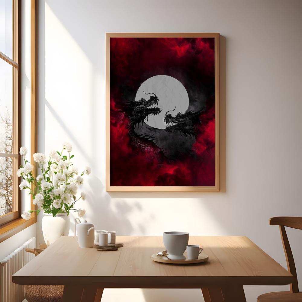 Schwarzes Drachen-Poster, wass – Esports Gaming Poster Bewertung und Preis