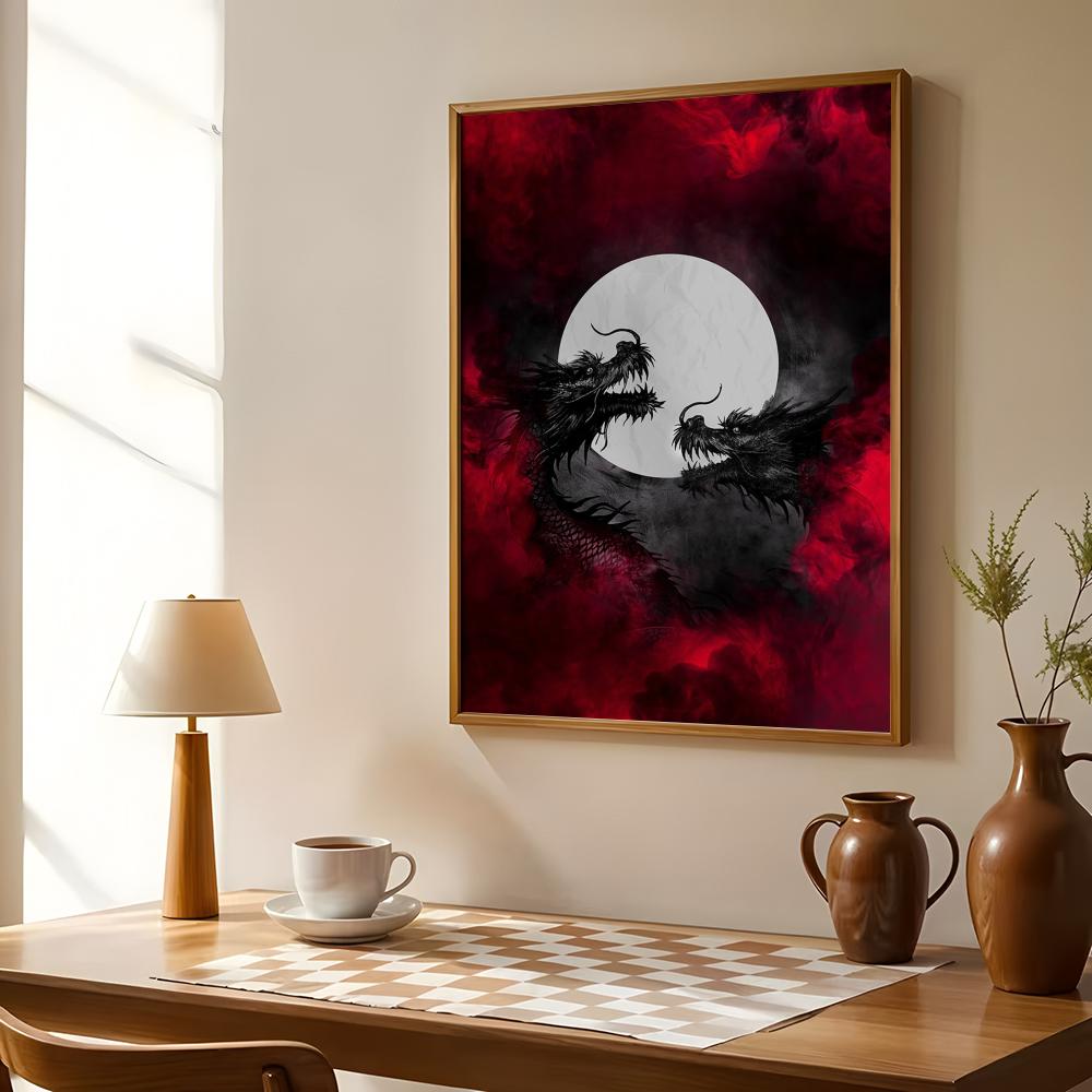 Schwarzes Drachen-Poster, wass – Esports Gaming Poster Bewertung und Preis